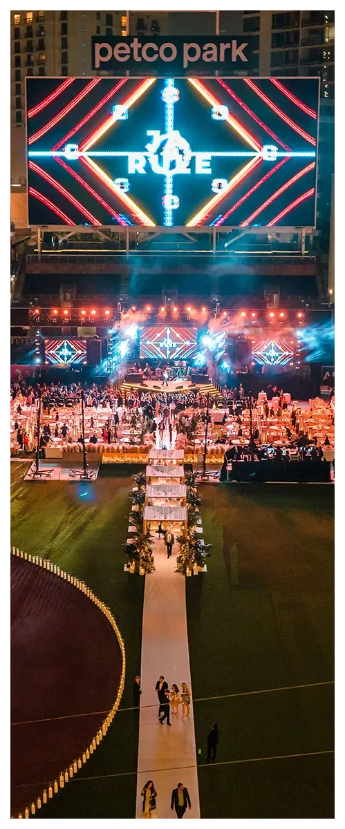 Large-format LED wall at a corporate conference